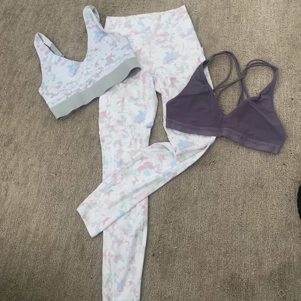 Fabletics sports bras and leggings